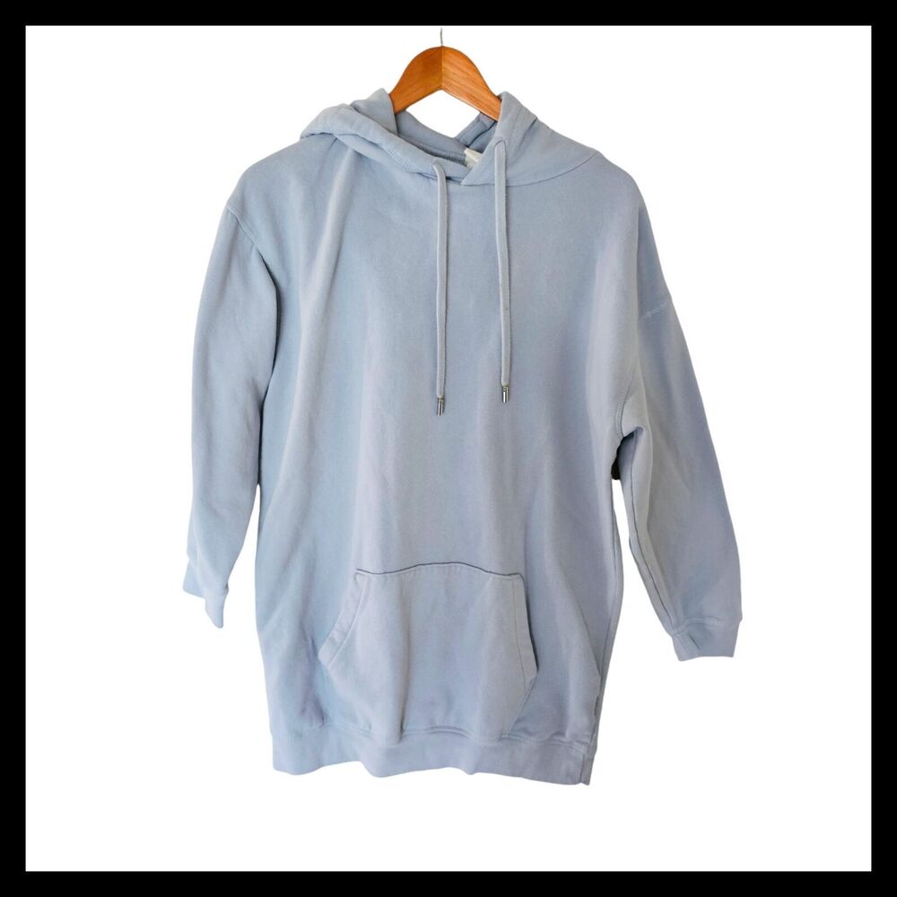 H&M Long‎ Light Blue Hoodie XS Oversized